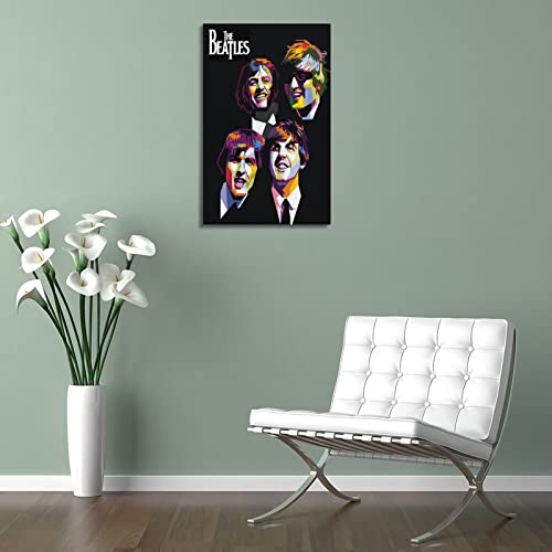 Poster décoratif sur toile The Beatles Pop pour chambre à coucher – 40 x 60 cm - Les Beatles, Paul McCartney, John Lennon, RIngo Starr, George Harrison Poster décoratif sur toile The Beatles Pop pour chambre à coucher - 40 x 60 cm – Image 6