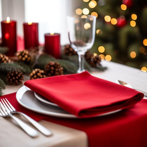 Servilletas de tela para regalo navideño y decoración de mesas de celebración 6