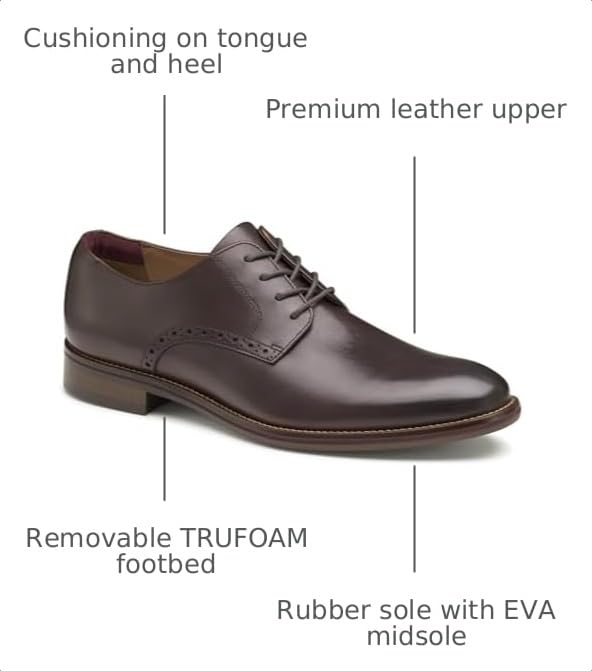Image of Johnston & Murphy Men's Conard 2.0 Plain Toe Dress Shoe