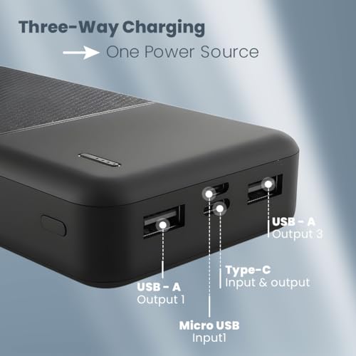 Image of Lapcare Smart Tank Ultra 20000mAh Power Bank | 22.5W Fast Charging | Dual USB + Type-C Output | LED Indicator | Portable Power House for Smartphones, Tablets & Accessories