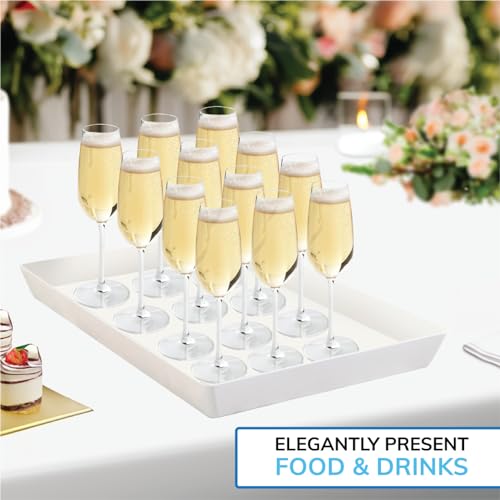 Us Acrylic 8973 White Plastic Serving Trays (Set Of 4) 15 Inch X 10 Inch thumb #4