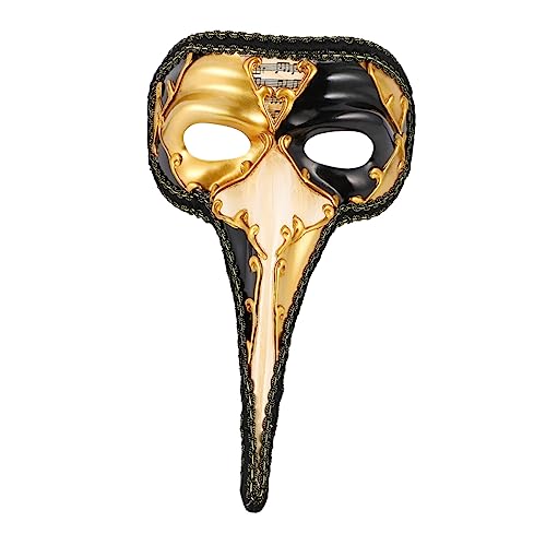 Homoyoyo Halloween Mask Decoration Venetian Masquerade Mask Long Nose Mask Made of Sturdy Material Elegant and Luxury Pattern