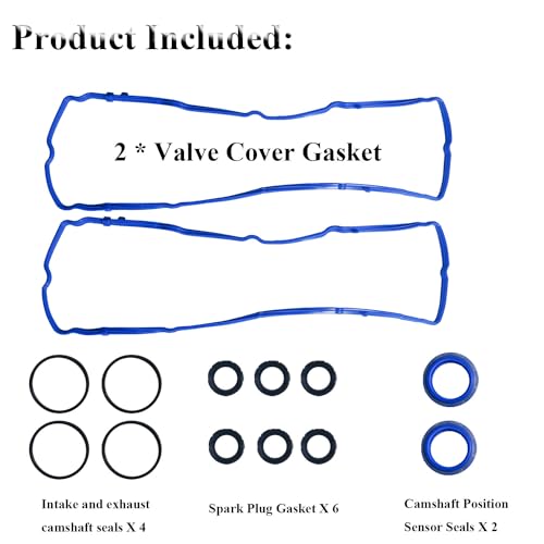 Image of VS50805R Valve Cover Gasket Kit Compatible with 2011-2020 3.6L V6 Dodge Avenger Challenger Durango Grand Caravan Journey Ram ProMaster 1500 2500 3500, Jeep Grand Cherokee Wrangler Chrysler 200 300