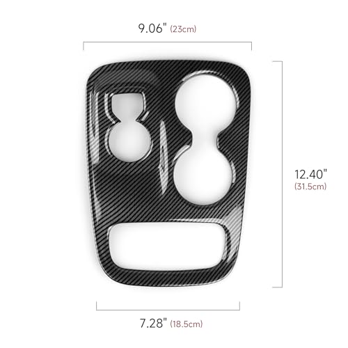 Image of Car Gear Shift Panel Decals for 2014 2015 2016 2017 Dodge Durango Accessories Carbon Fiber Stickers
