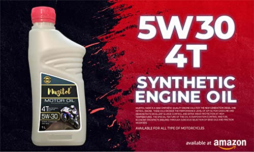 Image of Engine Oil 5W-30 for Bajaj Pulsar RS200 2019 Street Motorcycle Centistokes (1 Ltr Multicolour)