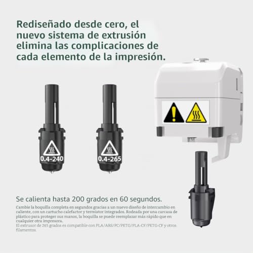 Miniatura 3 de Flashforge Adventurer 3 Pro Impresora 3d, Sin Nivelación Con Placa De Construcción De Vidrio, Soporte Extraíble 240 Y 265 Boquilla, Impresión De Alta Precisión Con Petg Pla-Cf Petg-Cf