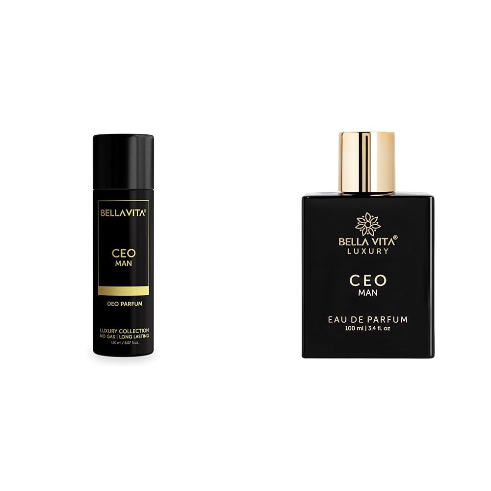 Bella Vita Luxury Ideal Man Combo for Him, Pack of 2 Premium Long Lasting Liquid Fragrance Scent - CEO Man EDP 100 Ml & CEO Man Body Parfum Deodorant 150 Ml