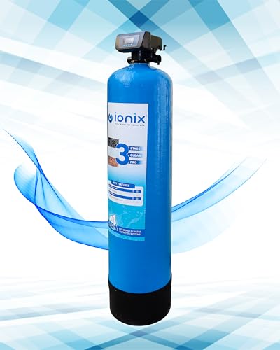 Image of Ionix Clear Pro - Automatic Self-Cleaning 3-Stage Water Treatment System | 13 inchx54 inch Compact Design | Fit & Forget | Works on Sediment, Hardness, Scaling, and Turbidity