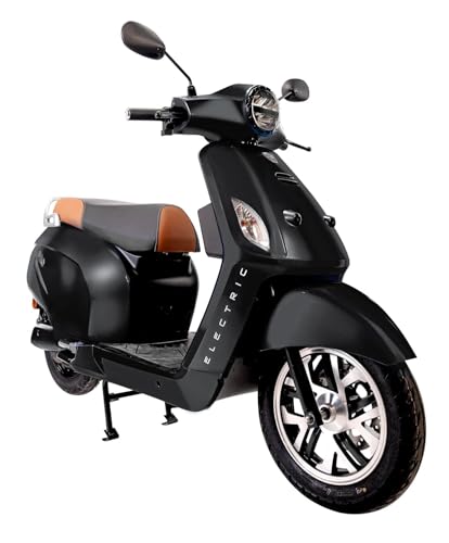 Image of eblu Electric Scooter Feo Typical Driving Range, 110km /per Charge Detachable Battery Top Speed 60 kmph, Jet Black