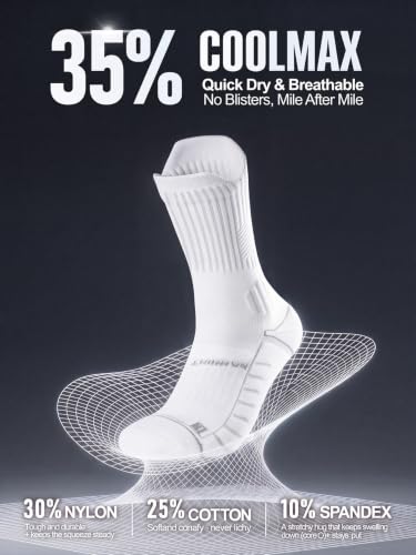 Image of Coolmax Running Socks for Women Stay Dry Cloud Cushioned Compression