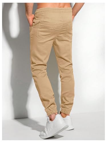 Men's Drawstring Waist Jogger Pants Casual Sports Tapered Pants Long Trousers with Pockets2