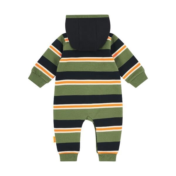 Steiff Strampler langarm EU Größe 86 bronze green, Baby-Strampler, langarm Strampelanzug für Babys, Body langärmelig Einteiler, weicher und bequemer Wickel-Strampler, waschmaschinenfest