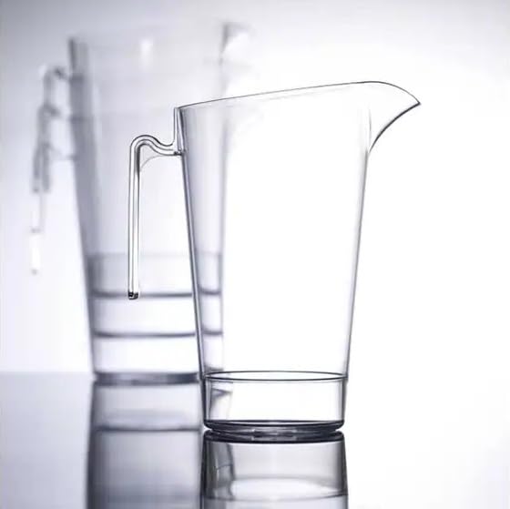 Crystal Clear Polycarbonate Pitcher Jug (2.2L/4 Pints) Stackable, Dishwasher Safe Ideal as a Water jug, for Pimms & Punches, Juices & Beers (2 Pack) - Image 5