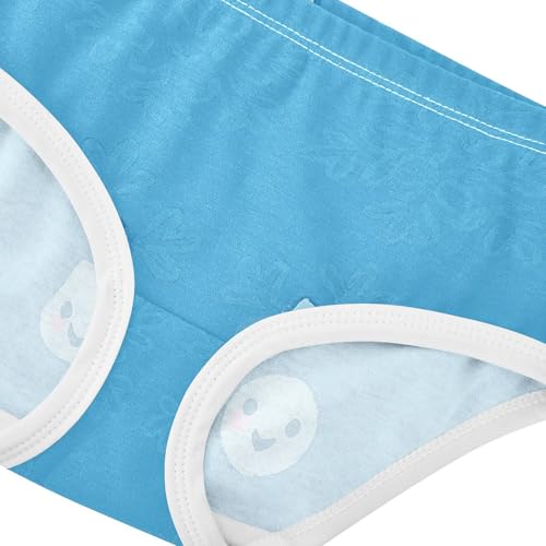 Snowflakes Pattern Girls' Breathable Triangle Panties Breathable Underwear for Kids in Sizes 2T,3T, 4T, 5T, 6Y and 8Y4