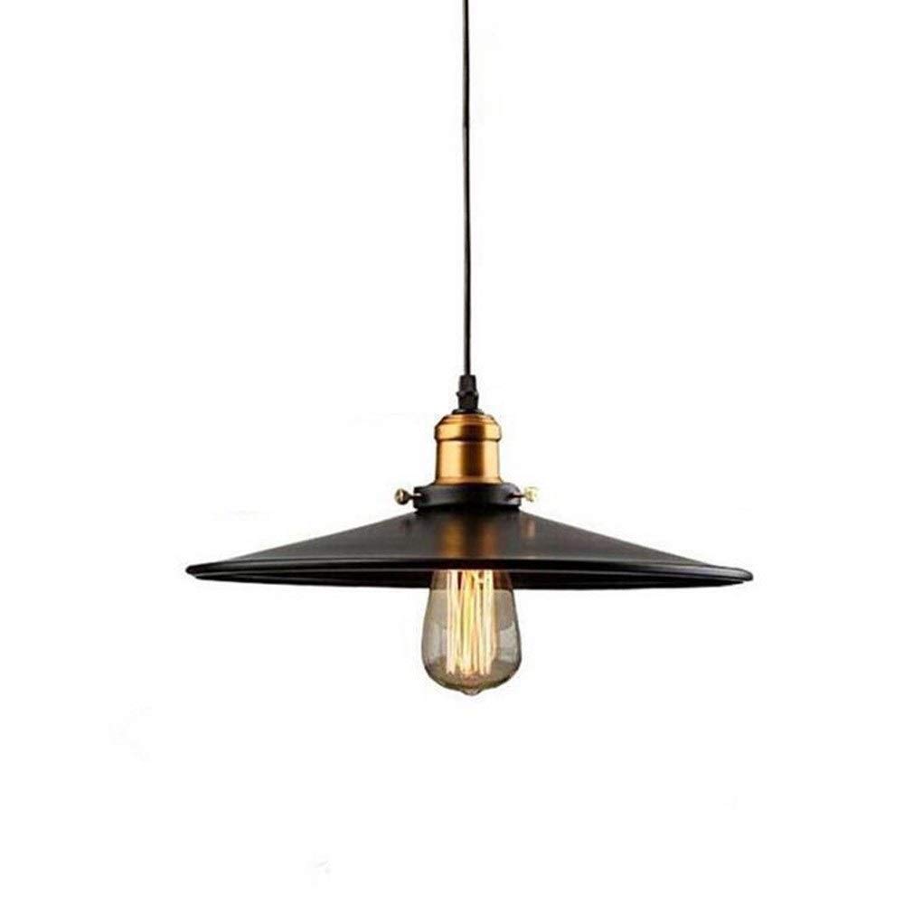 SIBEG American Vintage Industrial Kitchen Island Ceiling Lamp 1-Light Chandelier Billiards Hall, Restaurant, Cafe, Bar, Club, Bedroom Lighting, Wrought Iron Pendant Light Hanging Line Light Black E14