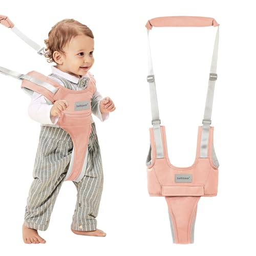 Baby Walking Harness-Handheld Assistant Belt- Toddler Infant Walking Aid for Trainer & Support 7-24 Month Old (All Seasonr-Pink-1819)