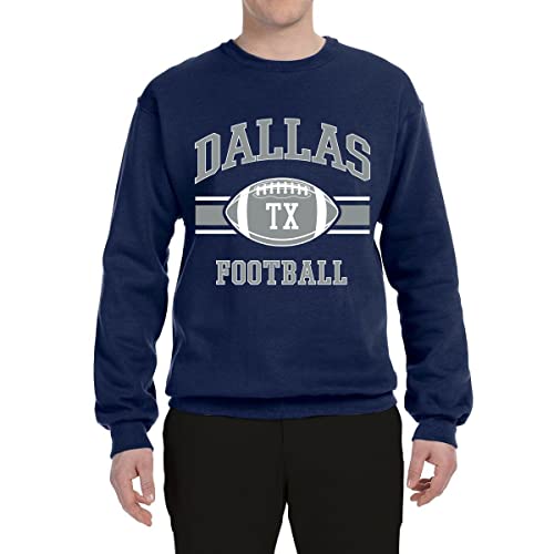Wild Bobby City Of Dallas Dal American Football Fantasy Fan Sports Unisex Crewneck Graphic Sweatshirt, Navy, Medium #TOP2