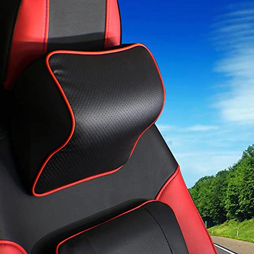 Oreiller de cou de voiture Coussin d'oreiller de voiture en cuir PU oreiller automobile cash-tête Coussin Coussin de coton Sécurité Siège Support Coussins d'accessoires de coiffure de voiture Oreiller