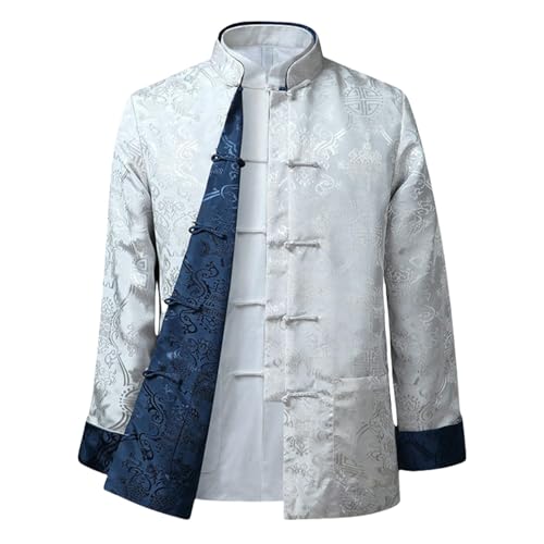 Manteau Hanfu soie homme réversible pour renouer avec l'élégance zen