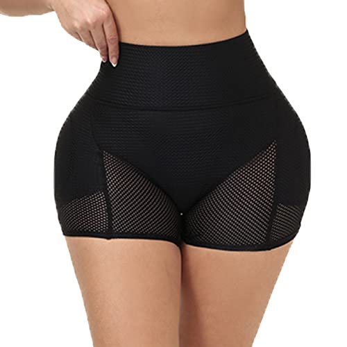 LYGSWDB Bragas de Control Acolchadas para Mujer, Moldeadoras de Cadera, Almohadillas Laterales para el Cuerpo, Pantalones Cortos para Verano, Color Negro