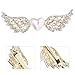 ABOOFAN Angel Wing Hair Clip with Rhinestone and Pearl Elegant Hair Accessories for Women Bridal Wedding Party Hairpin 5.19In