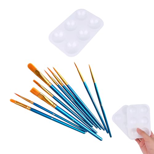 LNAUJS Paint Brush and Palette Set
