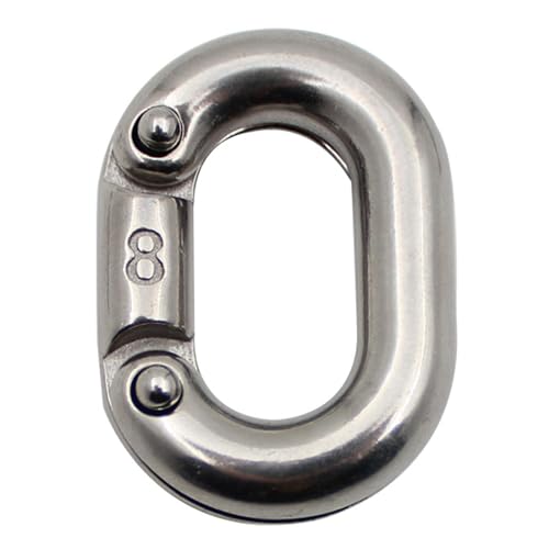 jiahesuw 1Piece Quality Chain Link Connector, 316 Steels Marine Grade C Link Split Connectings Ship Anchors Chain Link