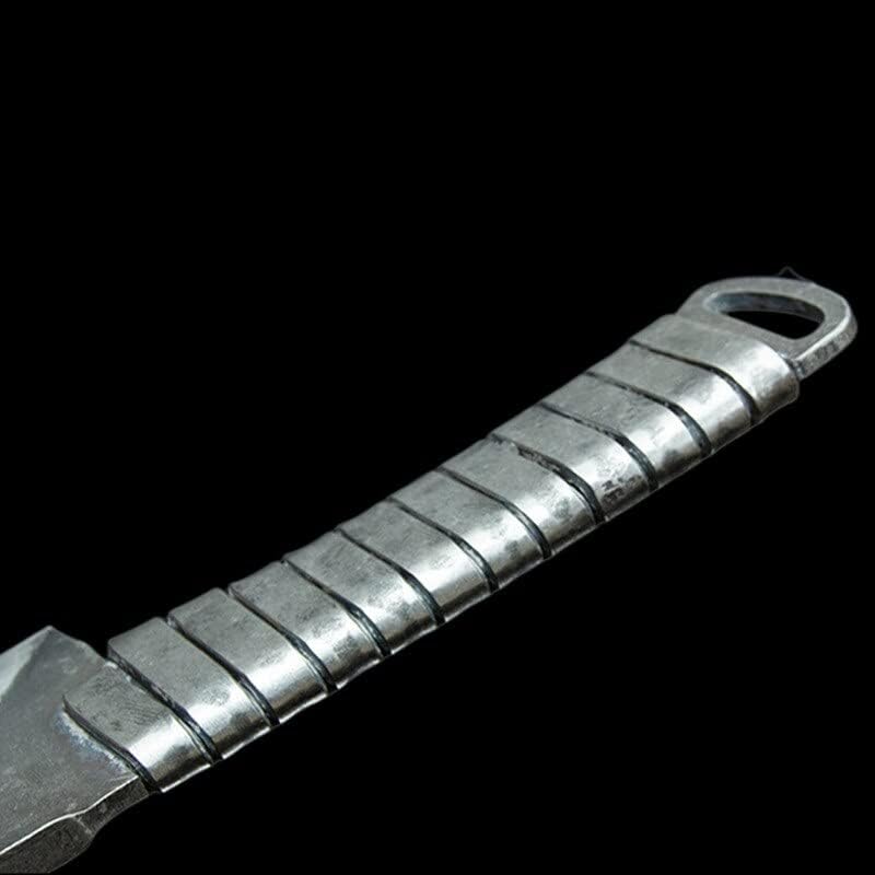 MAYiT Meat Cleaver Knife, 9.5 Inch Wood Chopper Knife 7Cr17MoV Steel Handle Machete Handmade Hatchet Longquan Kitchen Knives Big Bone Poultry Tools