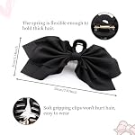 Bow Claw Clips Bow Hair Clips Black White Paisley 2PCS Big Hair Bows for Women Butterfly Styling Large Hair Clips for Thick Hair for Girls Hair Accessories for Teen Gifts for Valentine's Day - Image 5