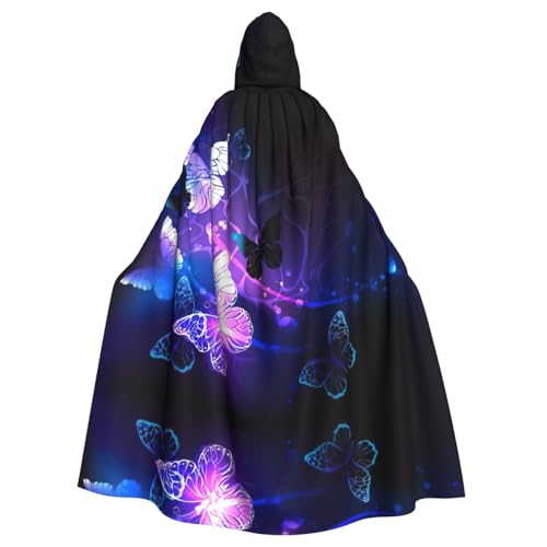 Cape à capuche papillons de nuit style Renaissance pour costume d'Halloween et cosplay unisexe