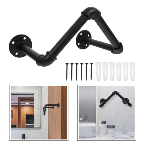 Porte-serviettes mural noir pour résoudre le manque de rangement de bain
