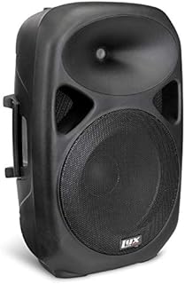 LyxPro 15 Inch PA Active Speaker System Compact and Portable with Equalizer, Bluetooth, MP3, USB, SD Card Slot, XLR, 1/4”, 3.5mm Input, Carry Handles, SPA-15