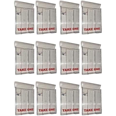 12 Clear Snap Shut Brochure Boxes Brochure Holder Flyer Box Wholesale Bulk 12 White Snap Shut Outdoor Bulk Saver Cover