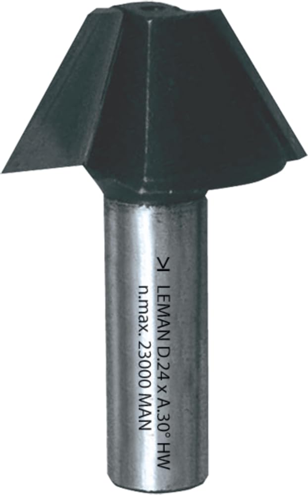Leman 4666.715.00 Mèche affleureuse à chanfreiner 15° HM ø 24 mm LU 14 mm queue de 6 mm