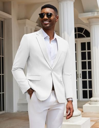 COOFANDY Mens Casual Blazer Slim Fit Sport Coats One Button Stylish Business Suit Jacket3