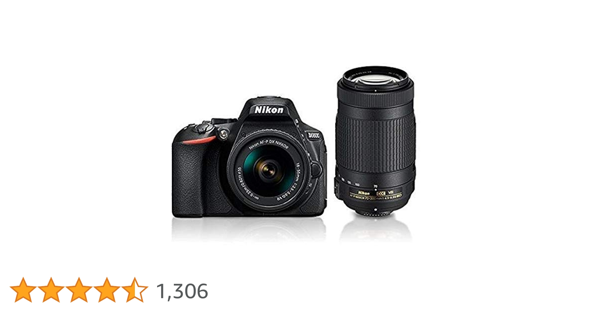 デジタルカメラ Nikon D5600 18-55VR+70-300VR Kit Buy Nikon D5600 with AF-P 18-55 mm + AF-P 70-300 mm VR Kit, 3X