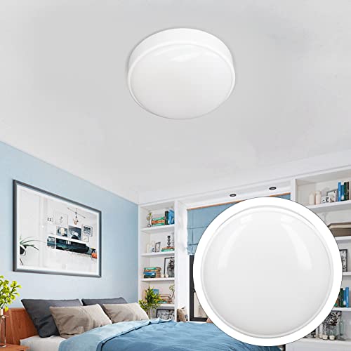 Plafón de montaje en techo,Plafón redondo LED, plafón impermeable de 20 W, amplia zona de irradiación 6500 K, para cocinas, escaleras, dormitorios, techo LED redondo impermeable 6