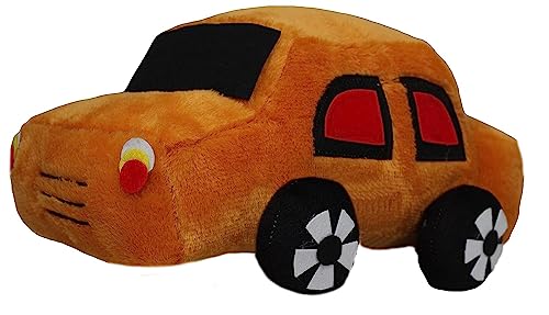 Image of Tickles Soft Stuffed Plush Car Toy for Kids Room (Color: Orange Size: 31 cm)