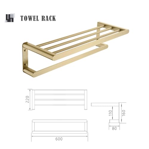 Ensemble accessoire salle de bain doré brossé chic et complet - 3