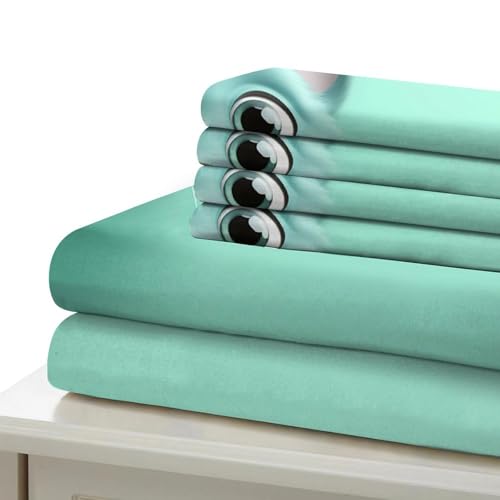 Parure de lit chat 3D double : housse de couette 200x200 microfibre douce pour ado