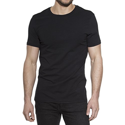 Bread & Boxers 2-Pack Crew-Neck T-Shirt Black XXL