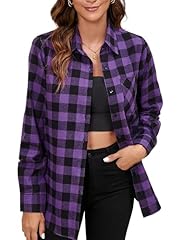 Purple Black Plaid Shirt