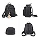 BAGOK Mini Leather Backpack Purse for Women, Small Backpack Purse with Cartoon Charm, Cute Fashion Bag for Girls & Teens