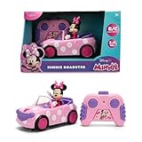 Jada - Disney Minnie RC Roadster 1:32 - Coche teledirigido de Minnie Mouse con Mando a Distancia, diseño Oficial Disney, 9336833314R00, +3 años