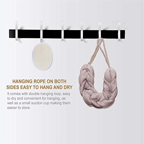 Lsiwmsk 3 Pack Long Bath Loofahs Stretchable Braided Mesh Exfoliating Loofah Back Scrubber Ball Body Bath Shower Sponge 3 Colors (3 X Bath Sponge + 2 X Loofah Pad) #TOP7