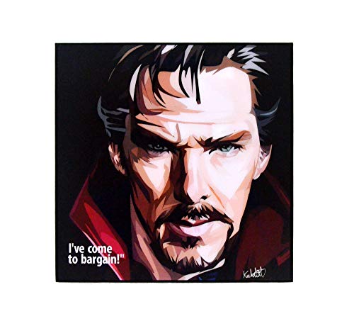 Pop Art Marvel Superhero Quotes [ Doctor Strange ] Avengers Framed Acrylic Canvas Poster Prints Artwork Modern Wall Decor, 10"x10"