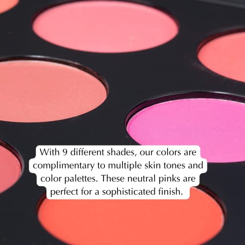 Epilynx By Dr. Liia 9 Color Blush Color Palette - Pink Blush, Neutral Colors, Cheeks Blush - Gluten Free And Vegan For Sensitive Skin #TOP1