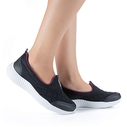 Sapatilha Kolosh Slip On Feminino Preto/Roxo 38