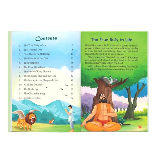 Image of Story Book for Kids - Bhagavad Gita - Illustrated Stories for Children - Bhagavad Geeta - Bedtime Stories - Age 2+ Years - Read Aloud to Infants, Toddlers - Hardbound