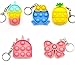 5 Pcs Mini Pop Fidget Simple Dimple Toy, Mini Push Pop Porte clé Fidget Toy, Mini Rainbow Tie Dye Bubble Wrap Jouet Sensoriel En Silicone, Un Jeu De Logique Tactile Pour Les Enfants